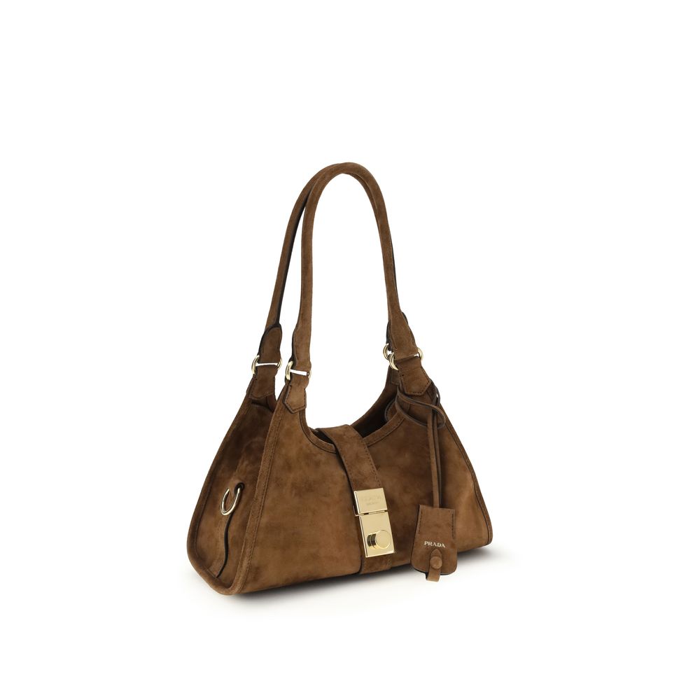 Prada Brown Calf Leather Bos Taurus Shoulder Bag