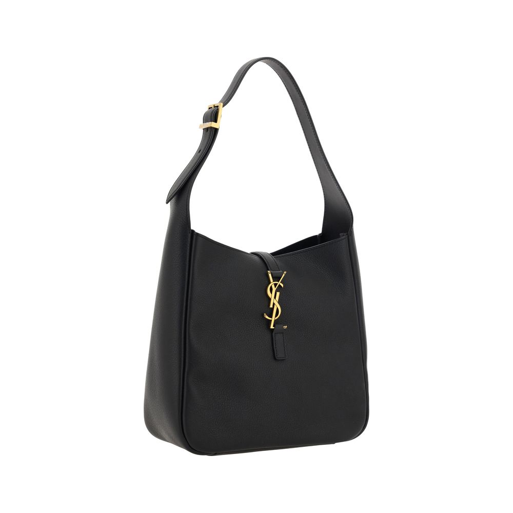 Saint Laurent Black Calf Leather Bos Taurus Shoulder Bag