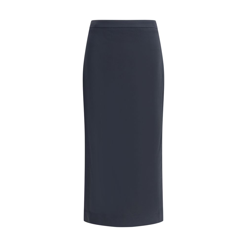 Givenchy Black Viscose Midi Skirt