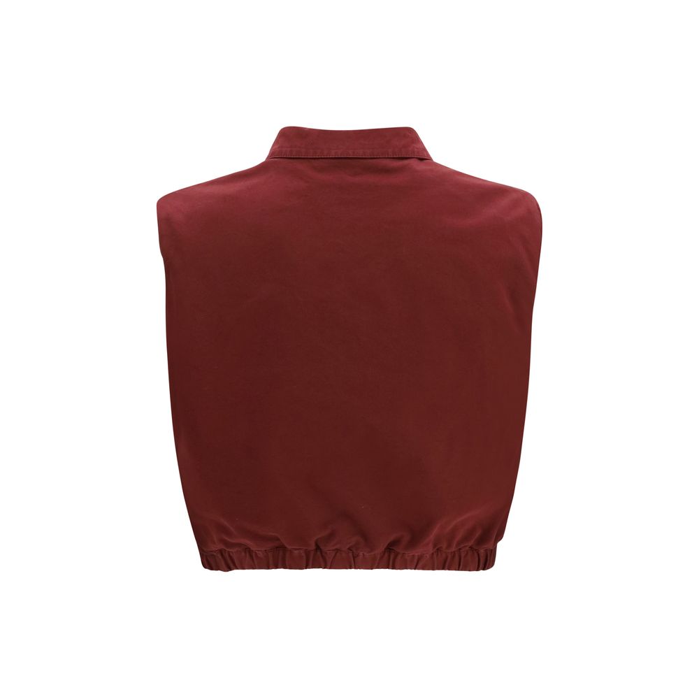 Miu Miu Bordeaux Cotton Jackets And Coat