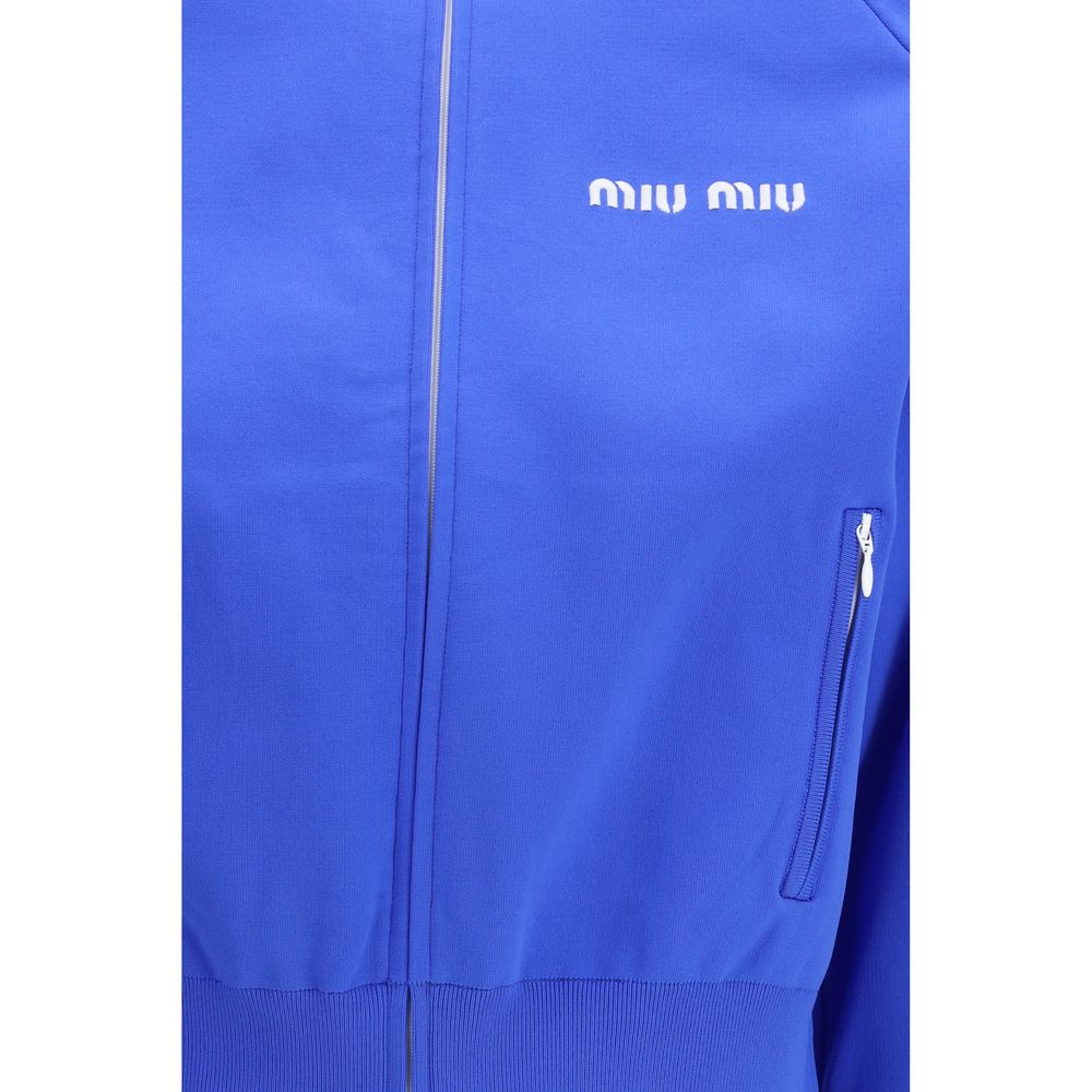 Miu Miu Blue Polyamide Sweatshirt