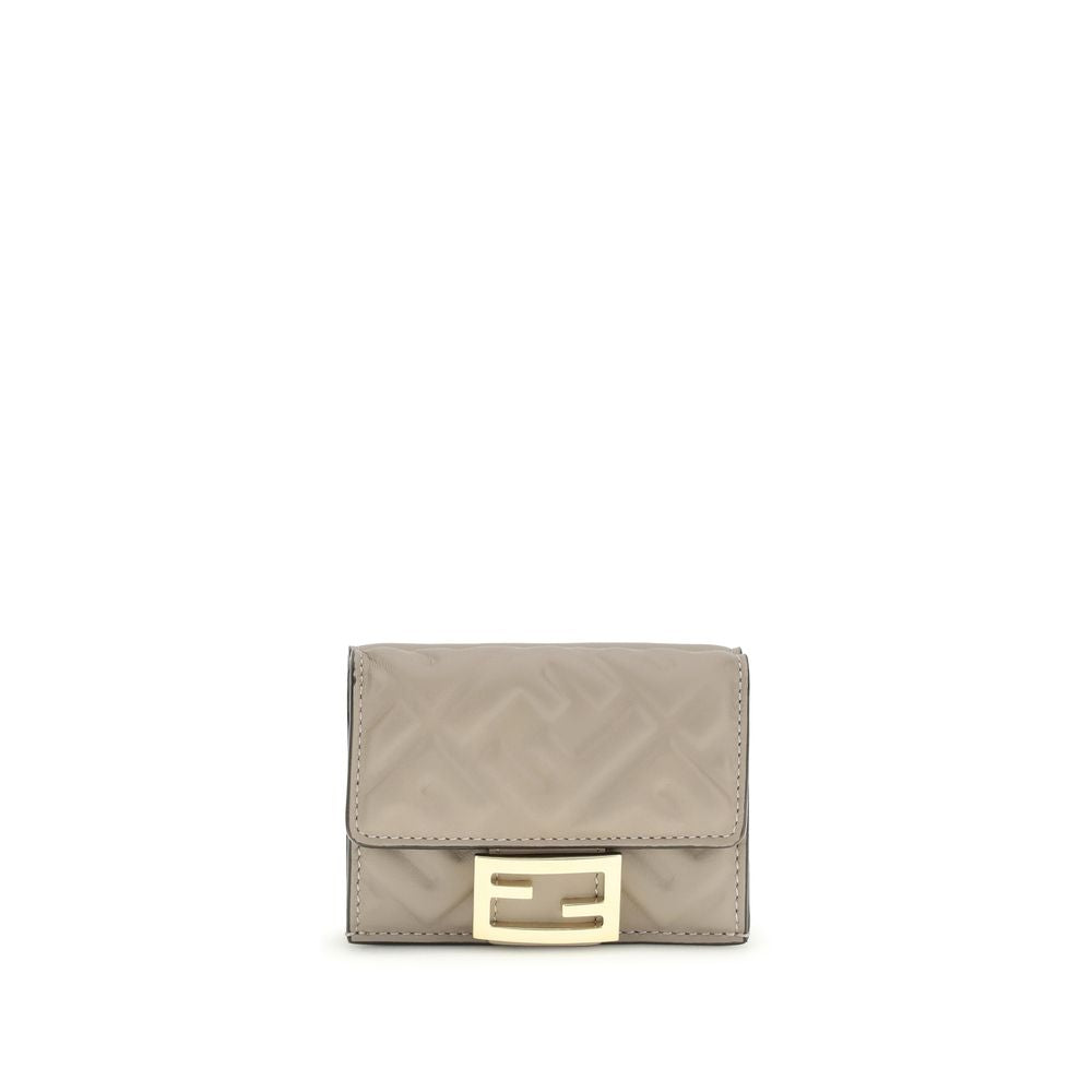 Fendi Gray Lamb Ovis Aries Aries Wallet