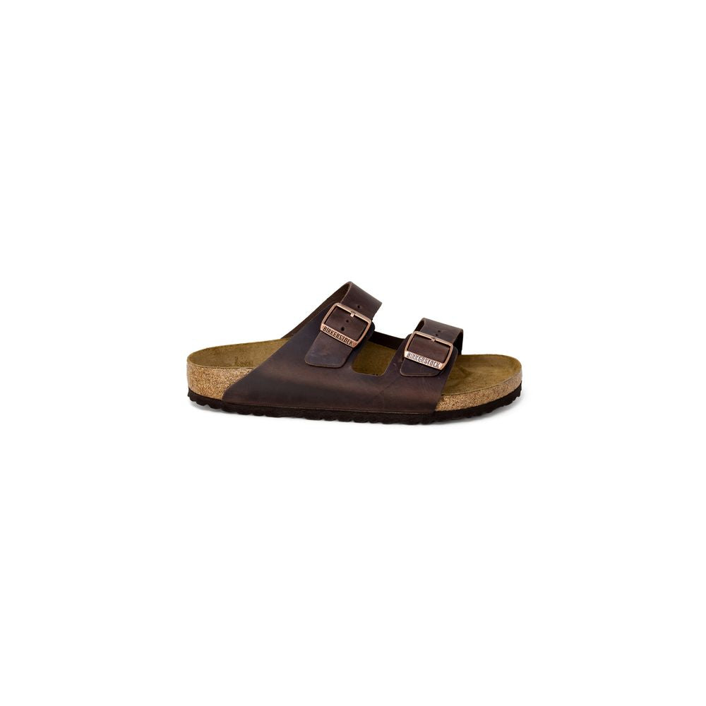 Birkenstock Brown Leather Slippers