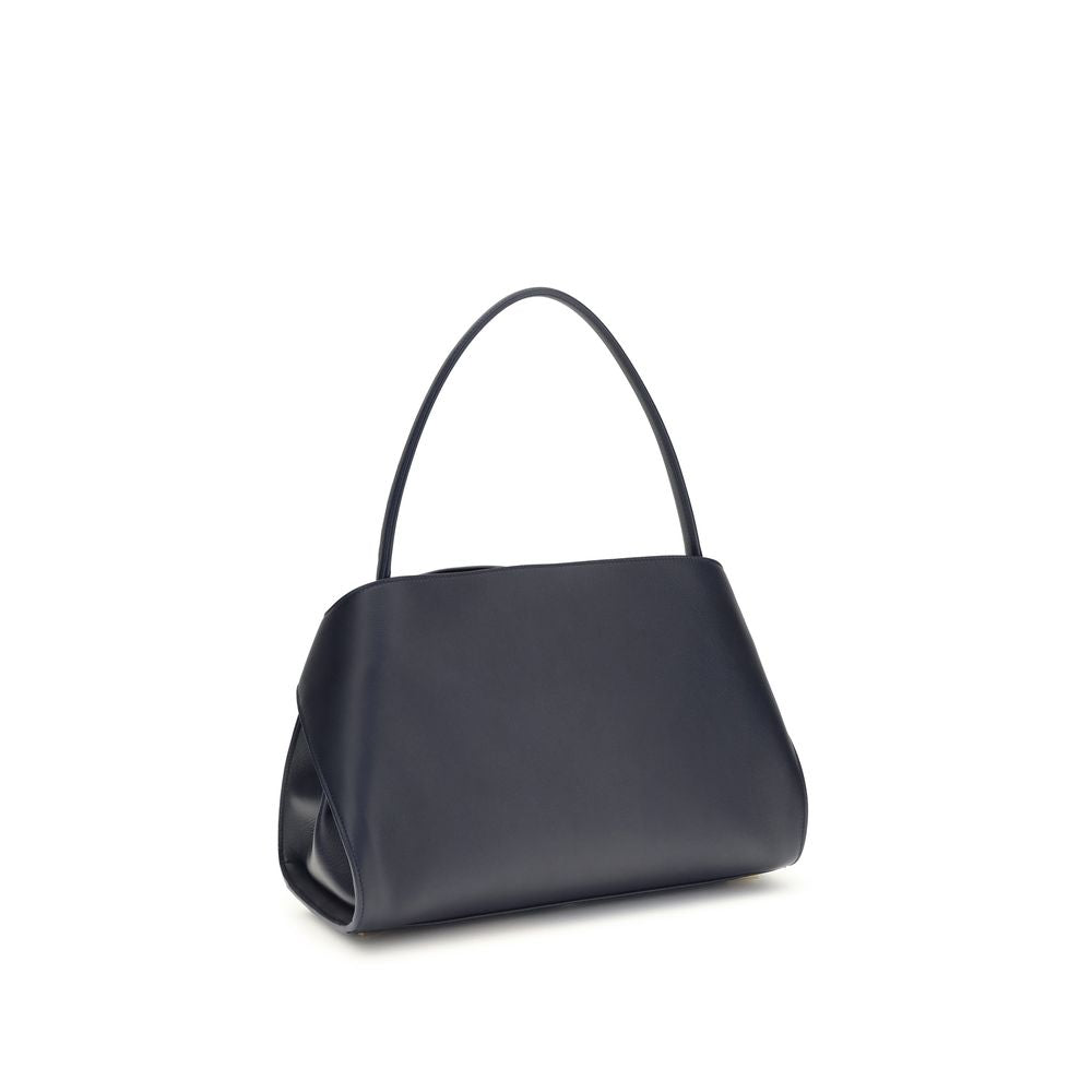 Ferragamo Blue Calf Leather Bos Taurus Shoulder Bag