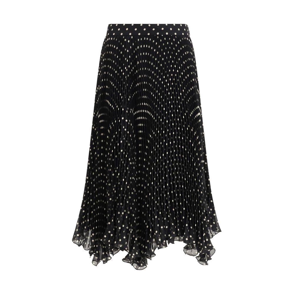 Valentino Black Silk Skirt
