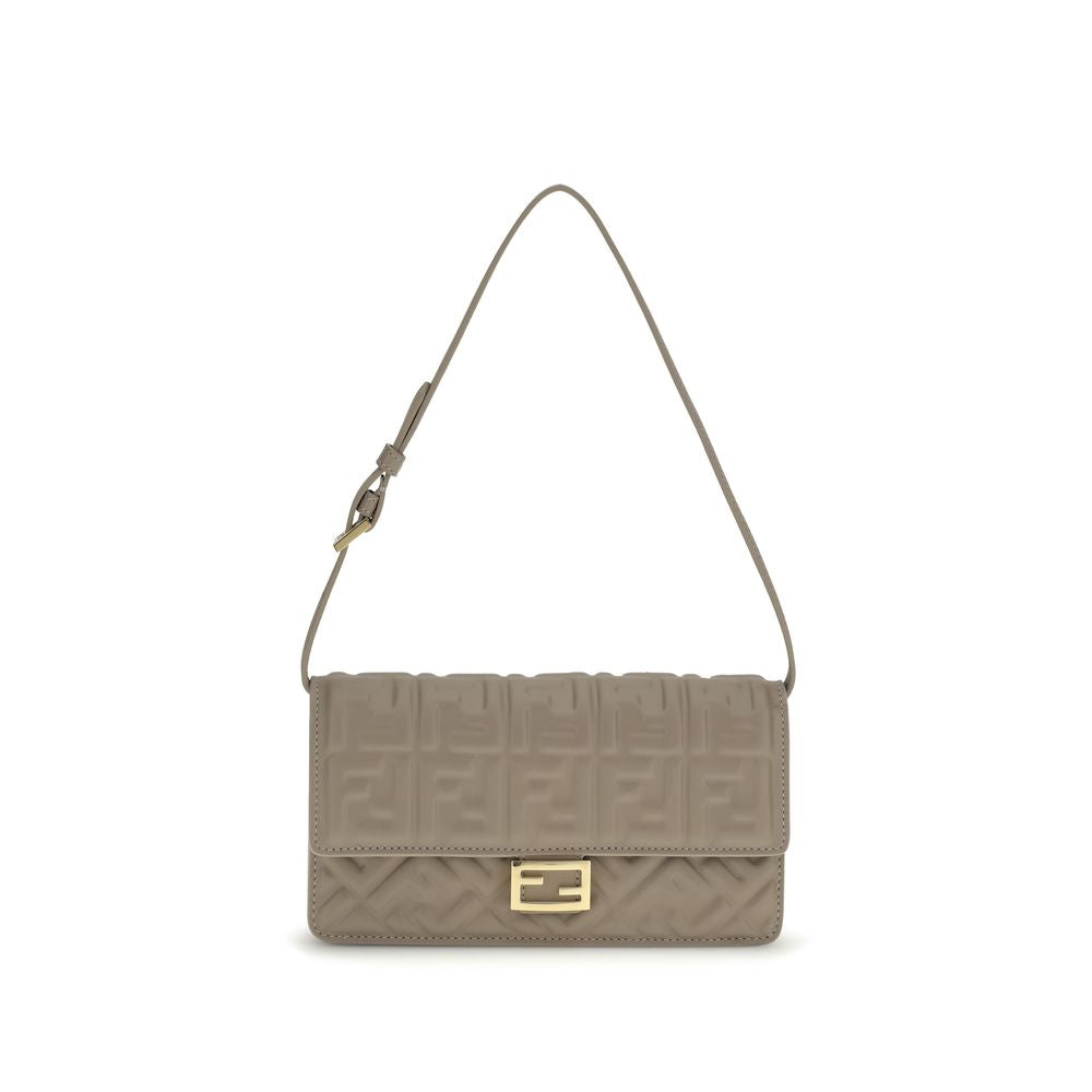 Fendi Gray Calf Leather Bos Taurus Wallet