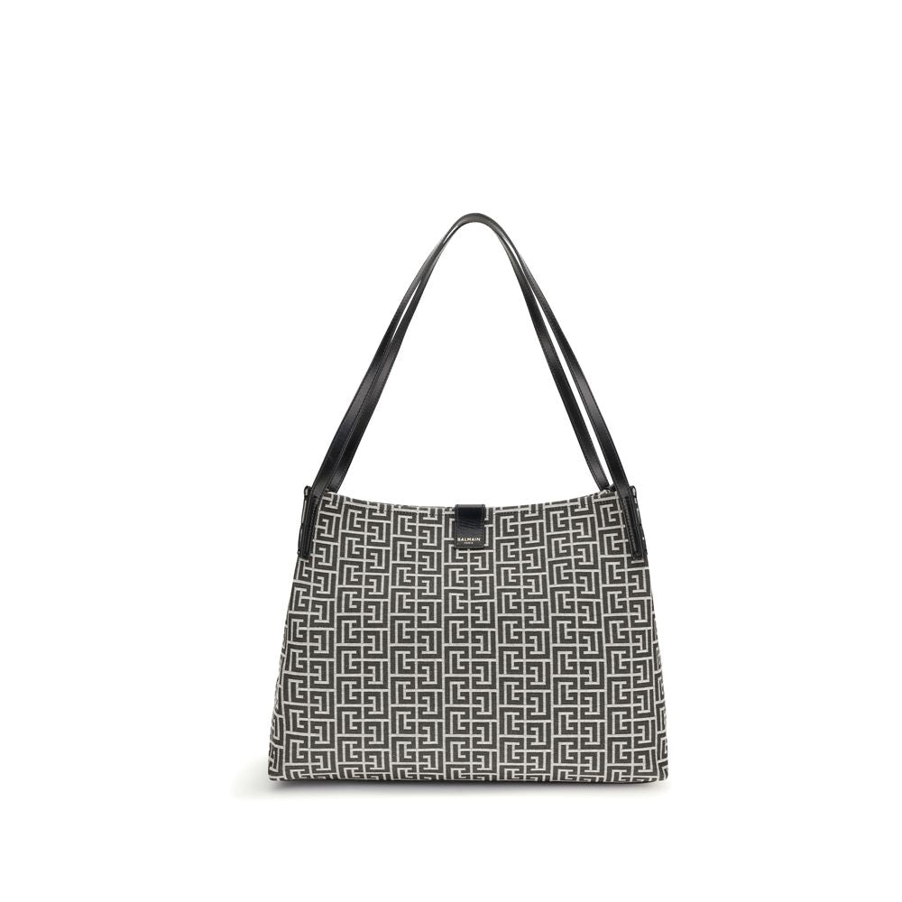Balmain Black Cotton Shoulder Bag