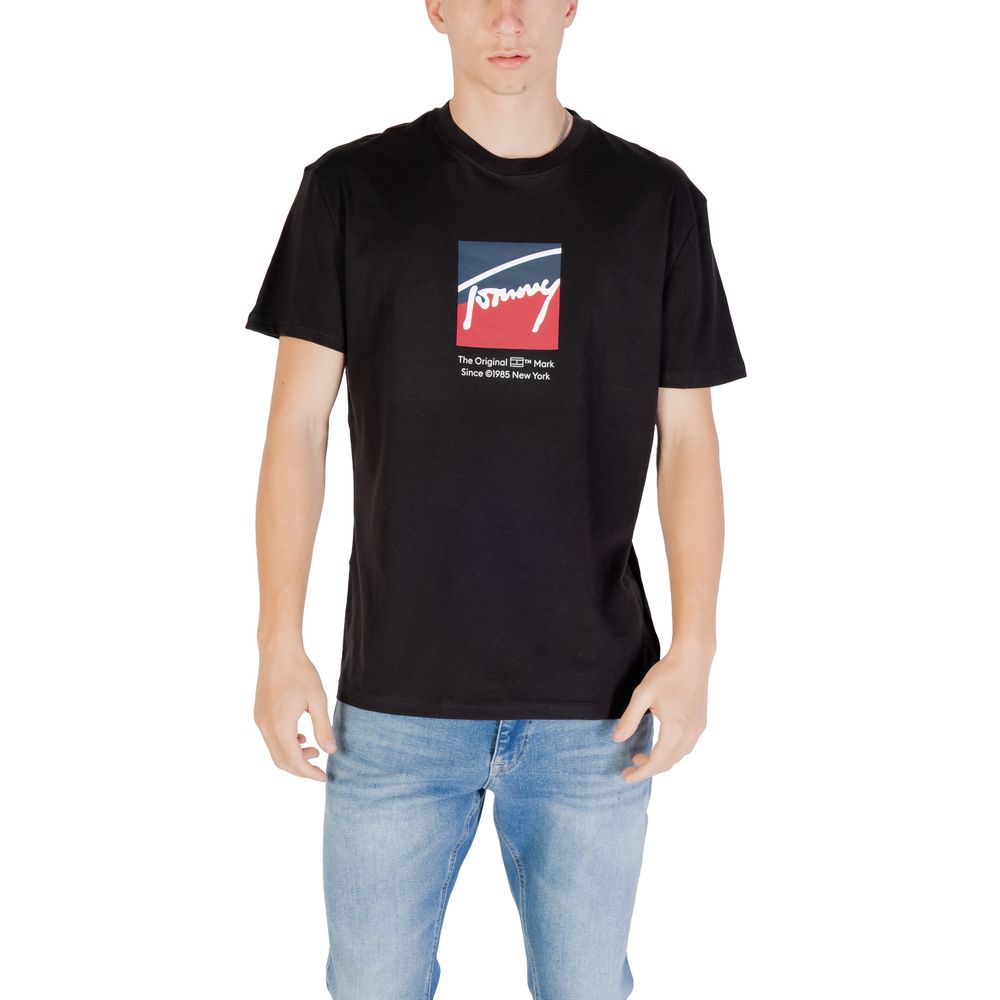 Tommy Hilfiger Jeans Black Recycled Cotton T-Shirt