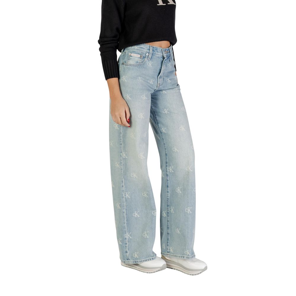 Calvin Klein Jeans Light Blue Cotton Bootcut Jeans