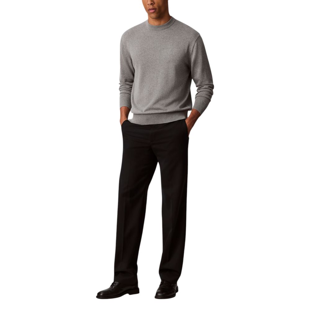 Calvin Klein Jeans Gray Cotton Sweatshirt