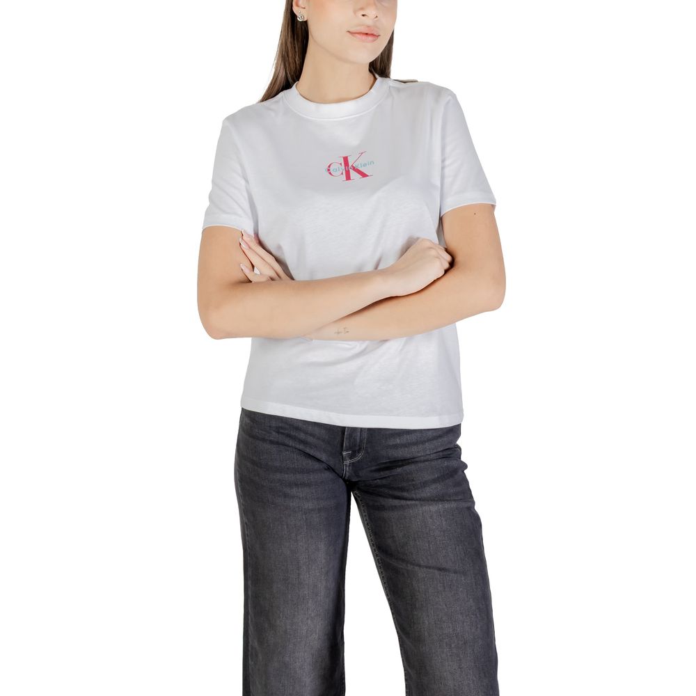 Calvin Klein Jeans White Cotton T-Shirt