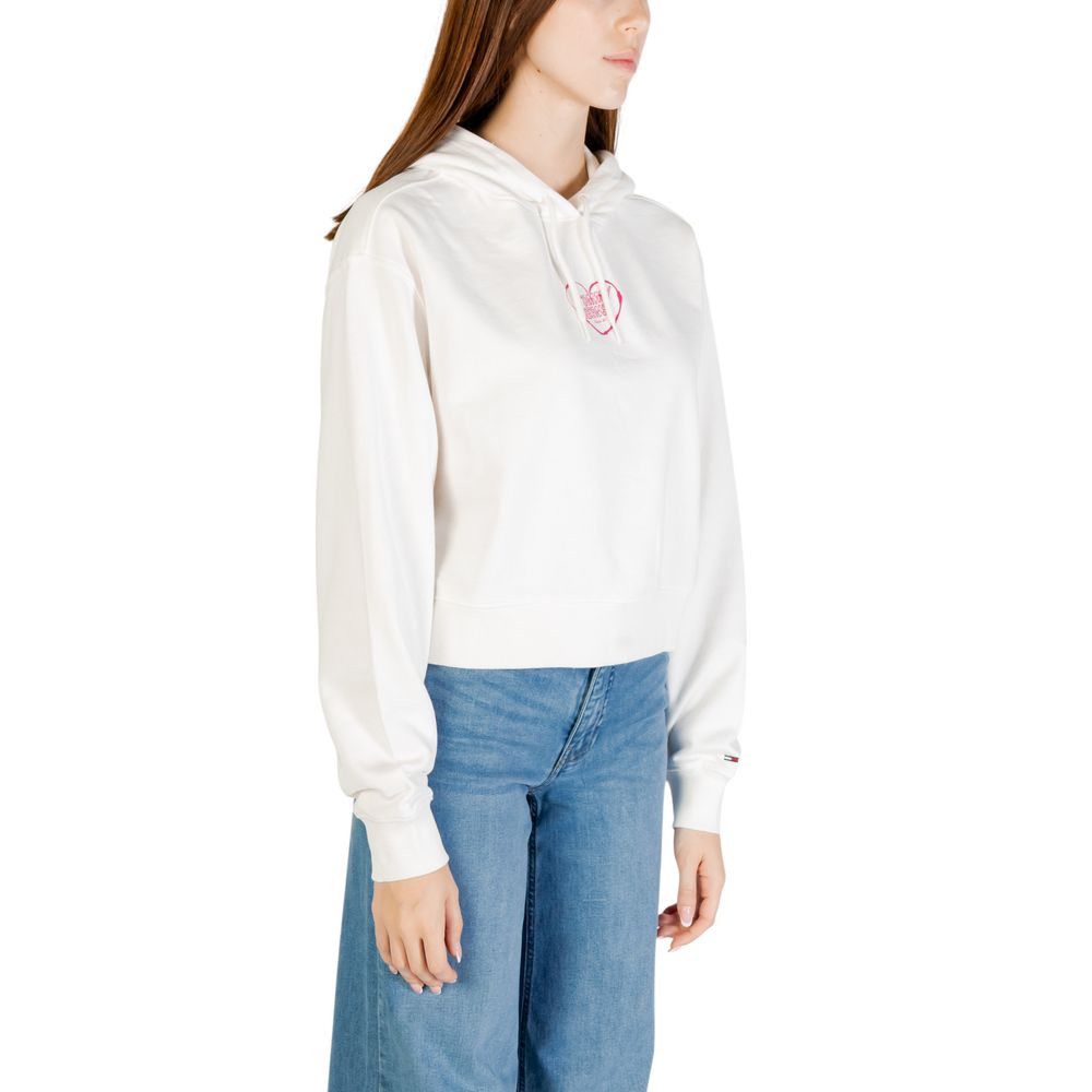 Tommy Hilfiger Jeans Cream Recycled Cotton Hoodie