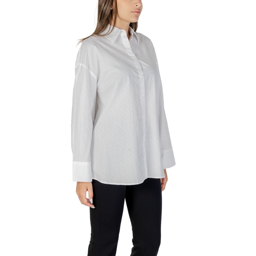 Armani Exchange White Cotton Blouse