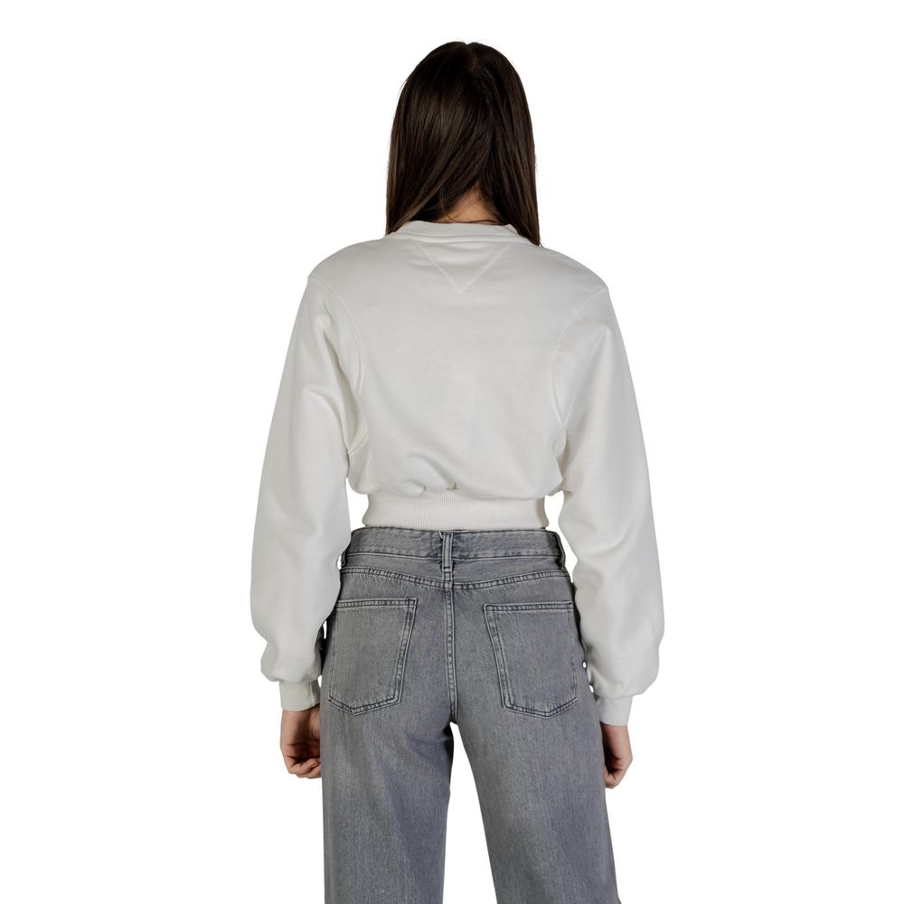 Tommy Hilfiger Jeans Cream Recycled Cotton Sweatshirt