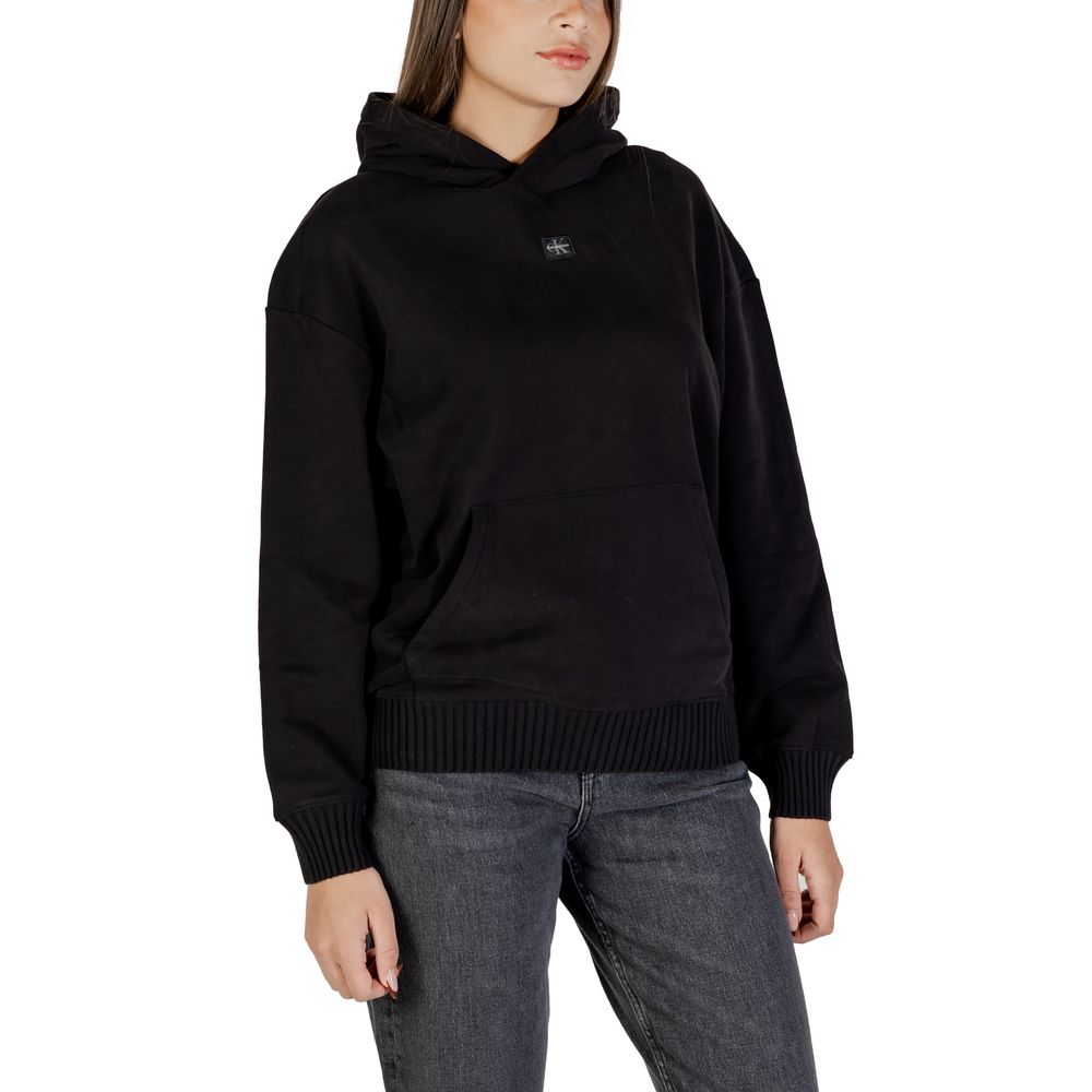 Calvin Klein Jeans Black Cotton Hoodie