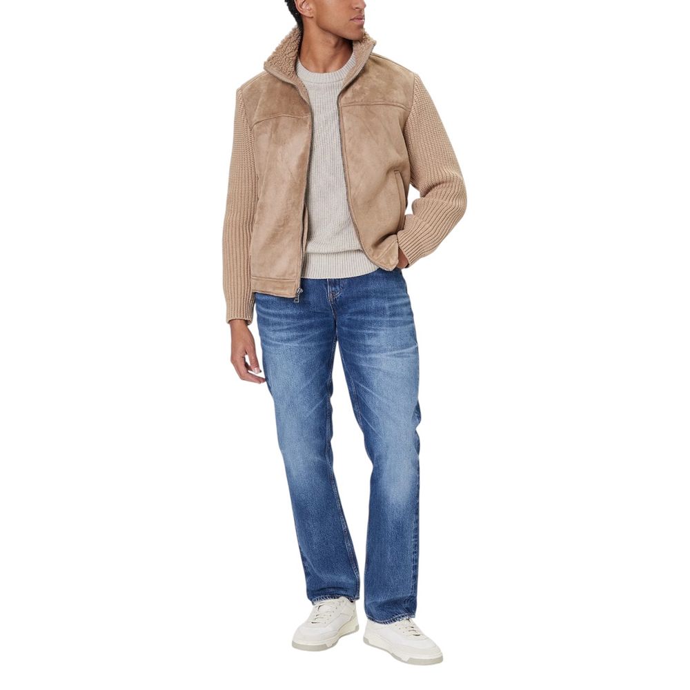 Guess Beige Viscose Biker Jacket
