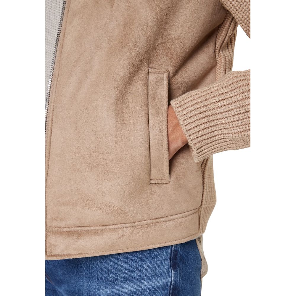 Guess Beige Viscose Biker Jacket