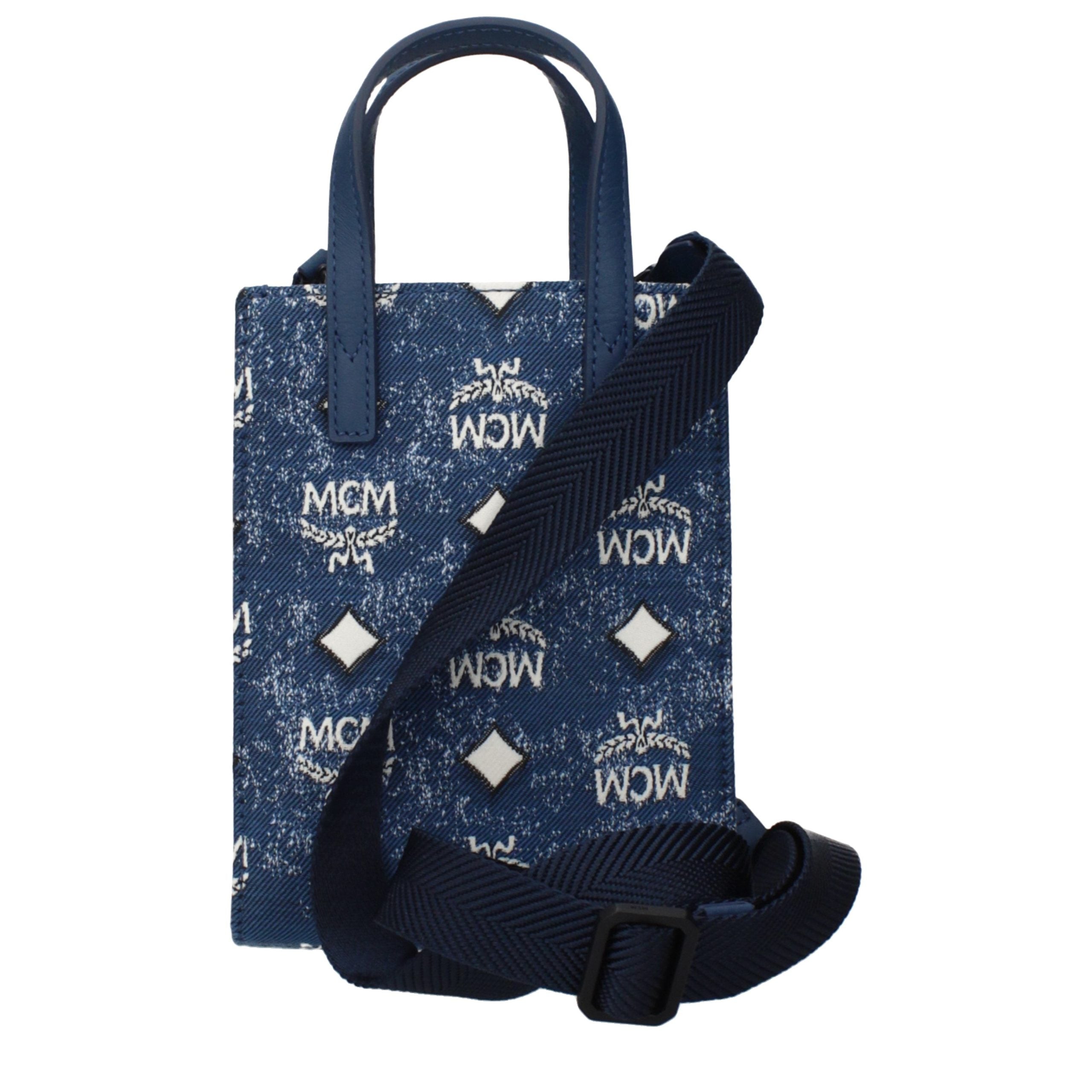 MCM Blue Fabric Handbag