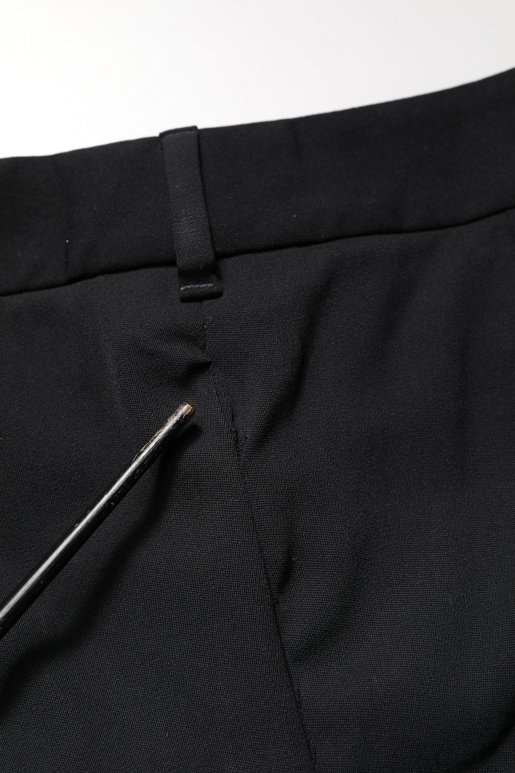 Dolce & Gabbana Black Wool High Waist Cropped Tapered Pants