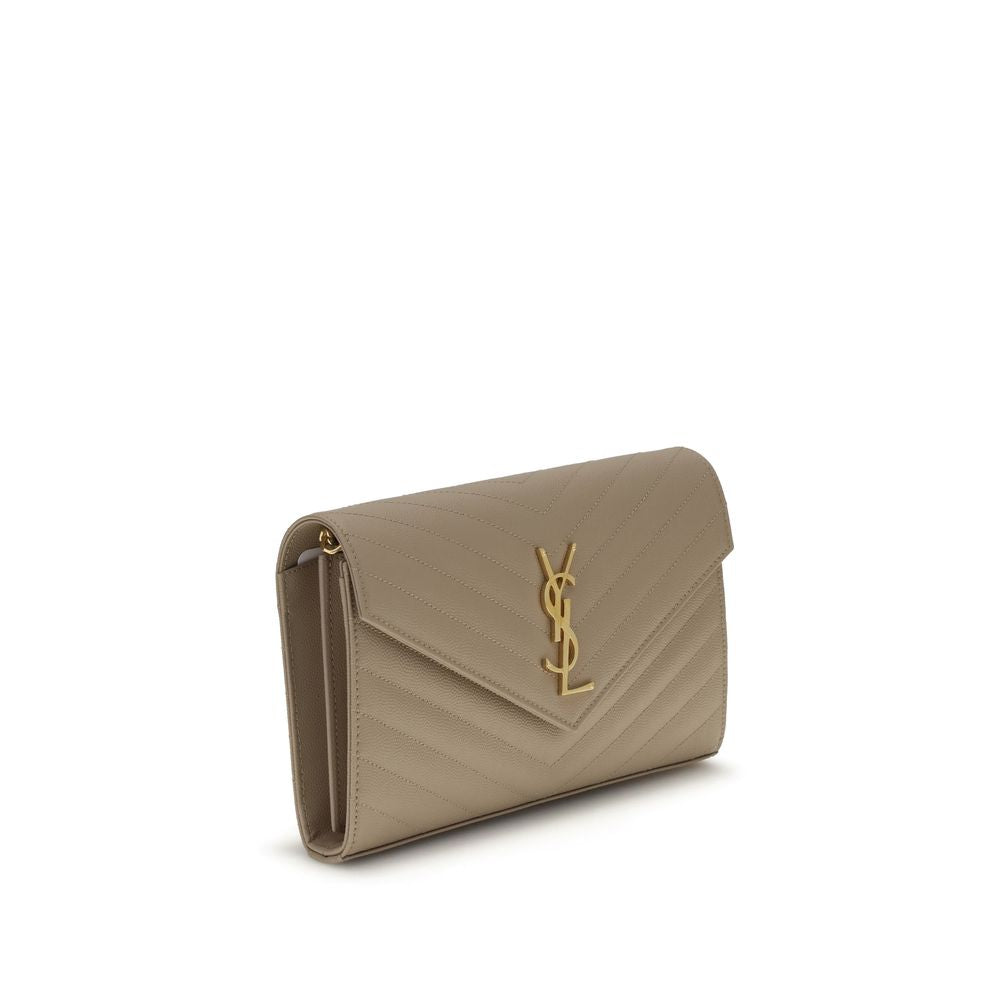 Saint Laurent Beige Calf Leather Bos Taurus Shoulder Bag