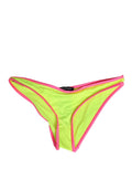 Dolce & Gabbana Yellow Pink Nylon Bottom Beachwear Bikini Underwear