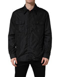 Dolce & Gabbana Black Logo Plaque Long Sleeves Shirt Jacket