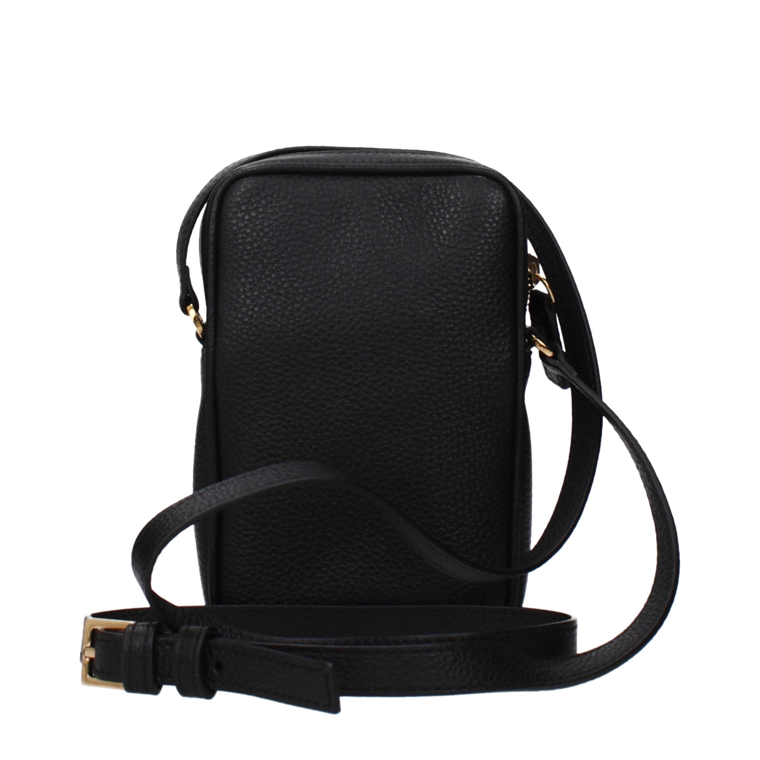 Versace Black Leather Crossbody Bag