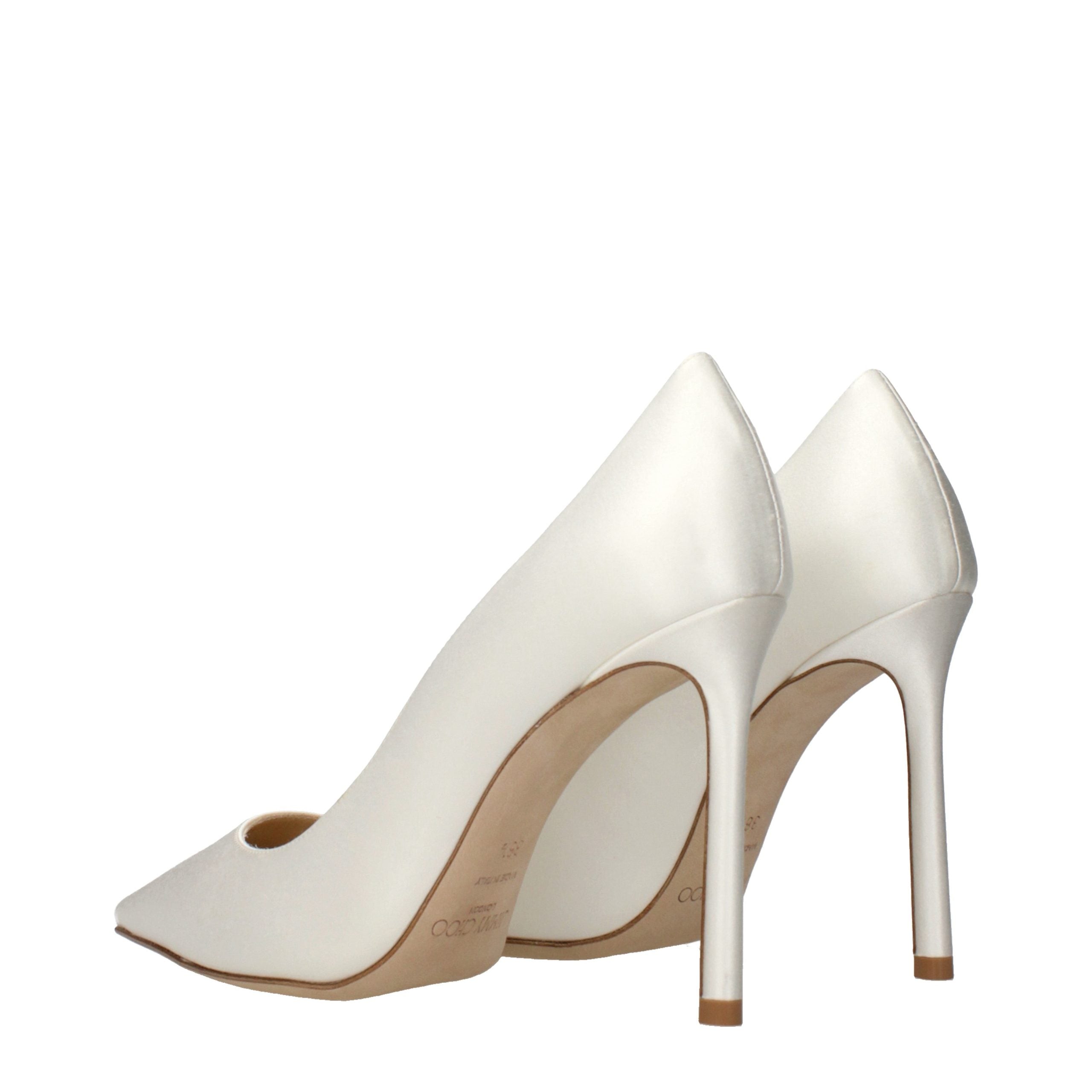 Jimmy Choo Beige Satin Platform Pumps