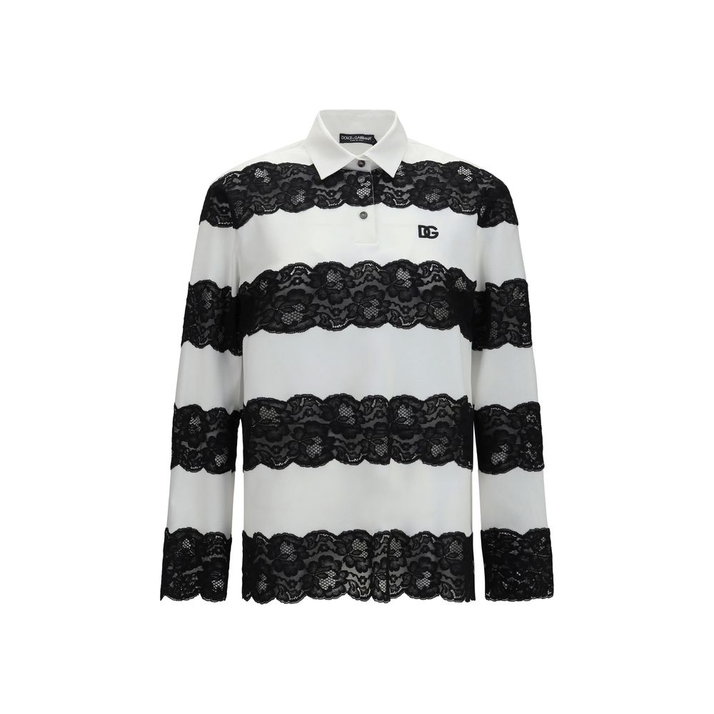 Dolce & Gabbana White Cotton Polo Shirt