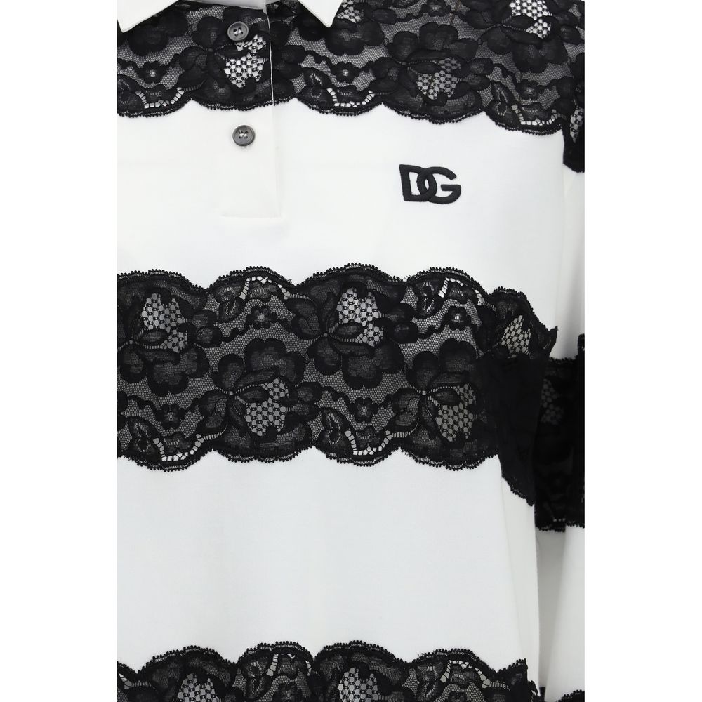 Dolce & Gabbana White Cotton Polo Shirt