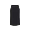 Fendi Black Virgin Wool Long Skirt