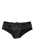 Dolce & Gabbana Black Silk Stretch Mid Waist Brief Panty Underwear