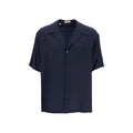 Valentino Blue Silk Pattern Shirt