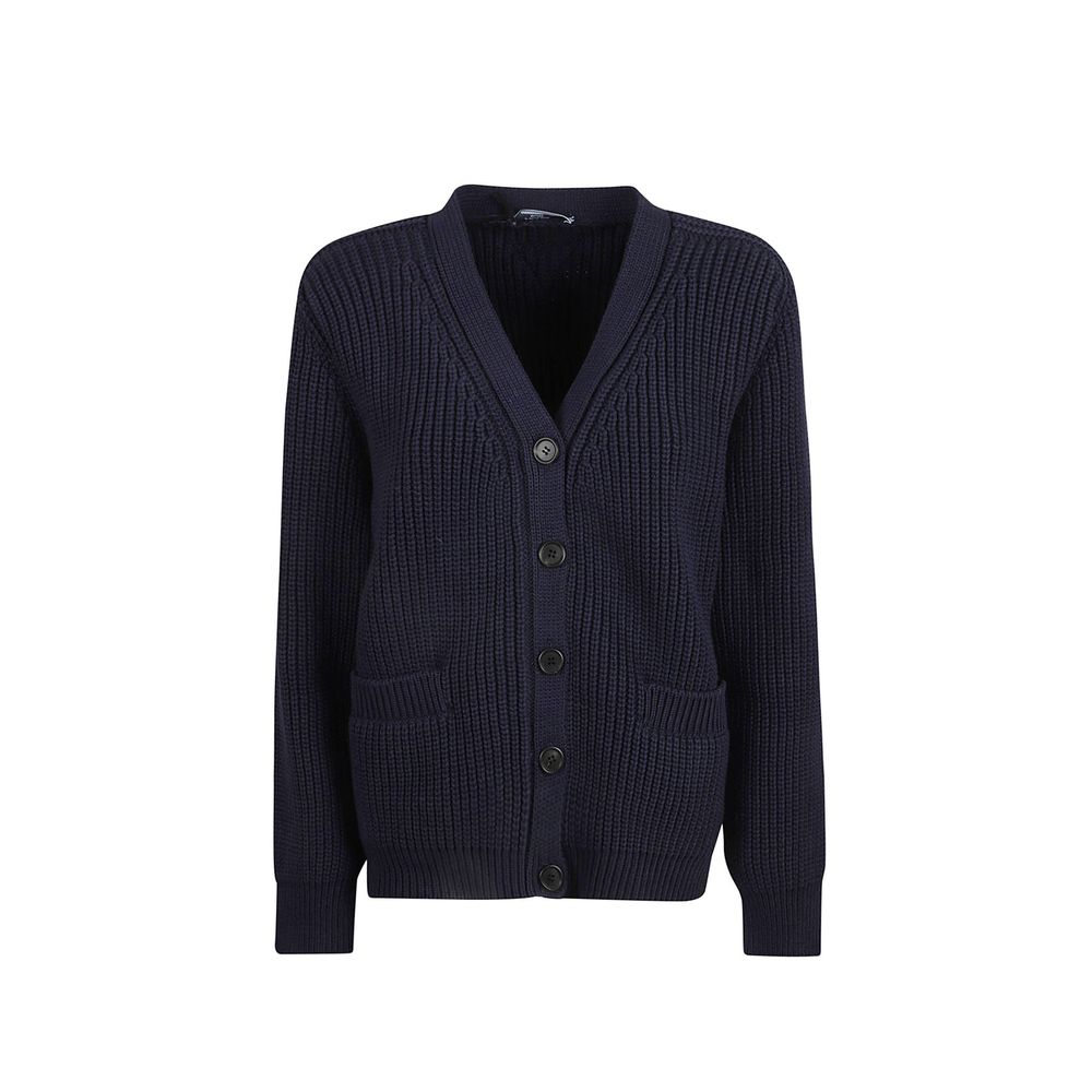 Prada Blue Cotton Cardigan