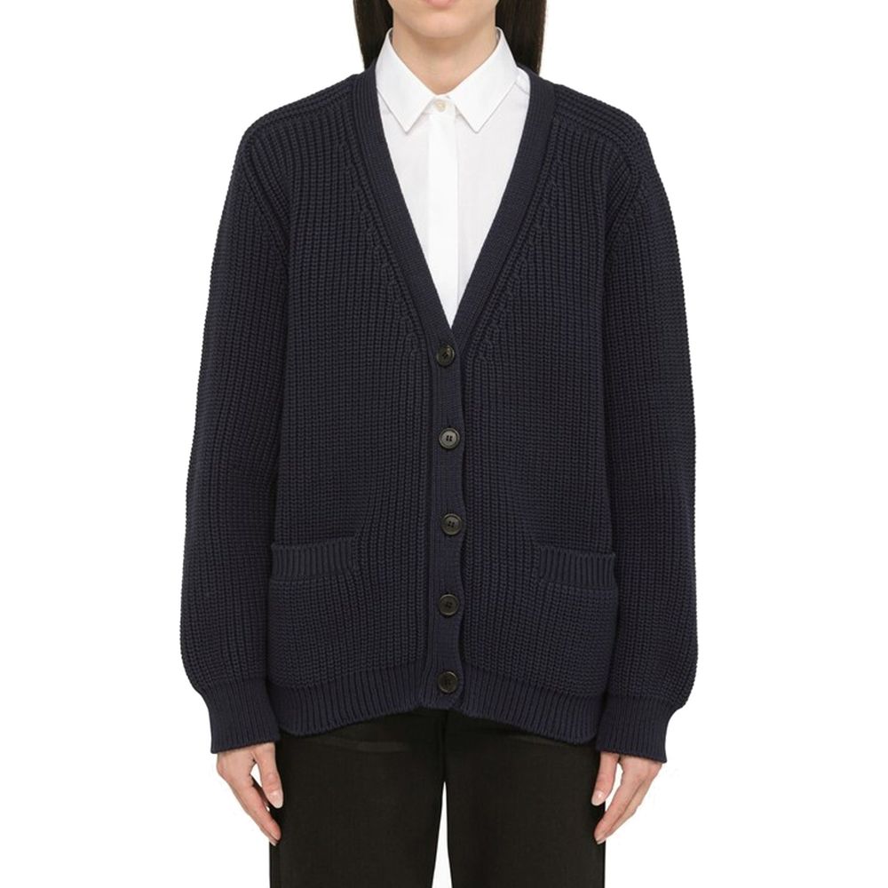 Prada Blue Cotton Cardigan
