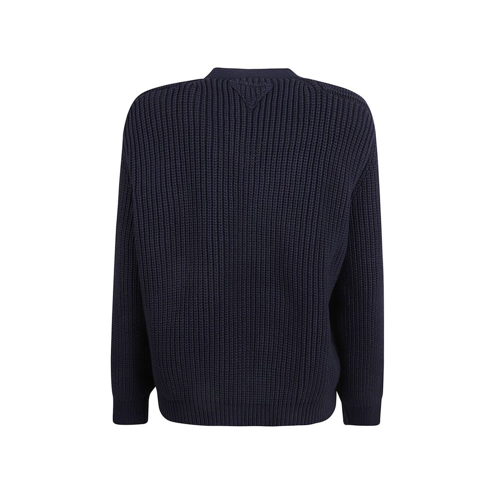 Prada Blue Cotton Cardigan