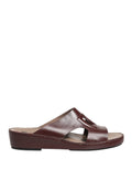 Dolce & Gabbana Maroon Leather Cutout DG Logo Sandals Shoes