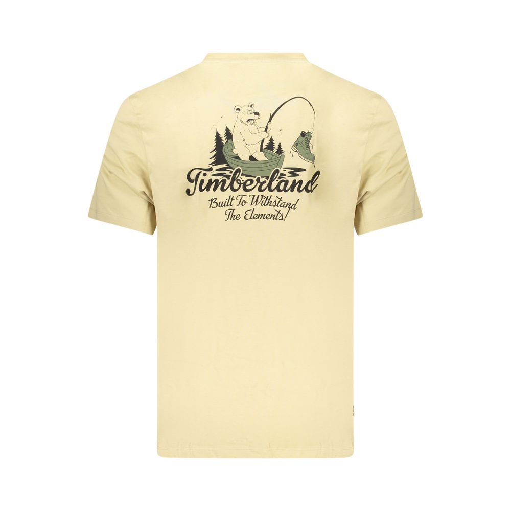 Timberland Beige Cotton Men's T-Shirt