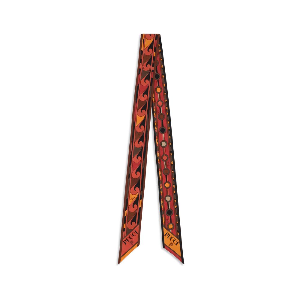 Emilio Pucci Orange Silk Scarf