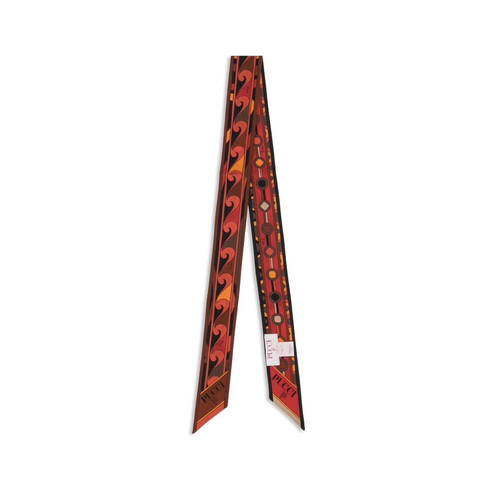 Emilio Pucci Orange Silk Scarf