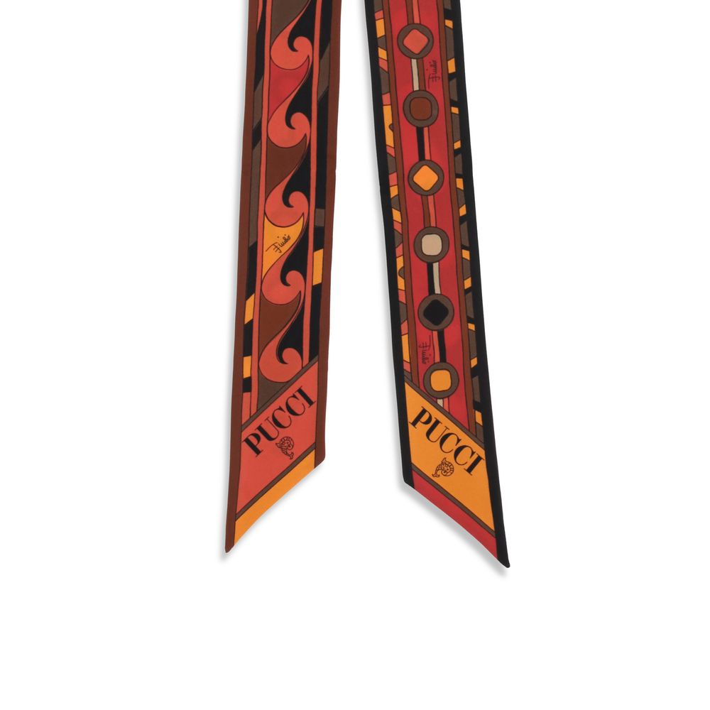 Emilio Pucci Orange Silk Scarf