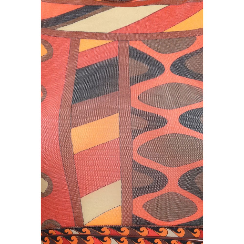 Emilio Pucci Orange Polyamide Pattern Shirt