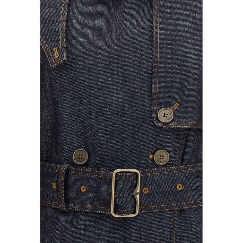 Burberry Blue Cotton Coat