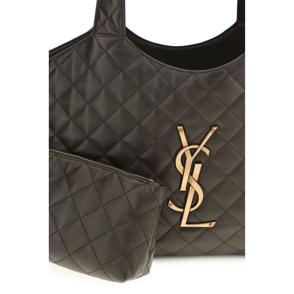 Saint Laurent Bicolor Napa Leather / Calf Bos Taurus Shoulder Bag