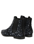 Dolce & Gabbana Black Embellished Chelsea Ankle Boots Shoes