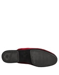 Dolce & Gabbana Red Suede Slides Flat Slipper Men Shoes