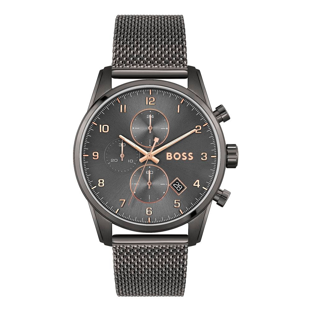 Hugo Boss Gray Stainless Steel Dress Watch
