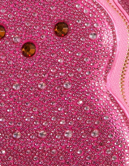 Betsey Johnson Peeps Rhinestone Bunny Crossbody Pink