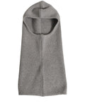 Dolce & Gabbana Men Grey Wool Ribbed Knit Balaclava Wrap One Size Hat