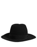 Dolce & Gabbana Men Black Classic Wide Brim Fedora Capello Hat
